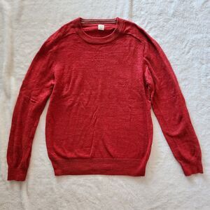 Crewcuts Size 14 J.Crew Boys Sweater Red 100% Cotton Crewneck Long Sleeve Kids